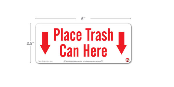 Place Trash Can Here Decal