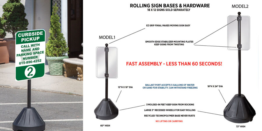 Alco Signs Rolling Sign Base - Alco Products