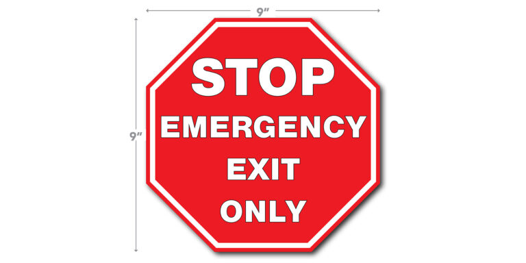 Stop/exit Stop Emergency Exit Only Decal - Alco Products