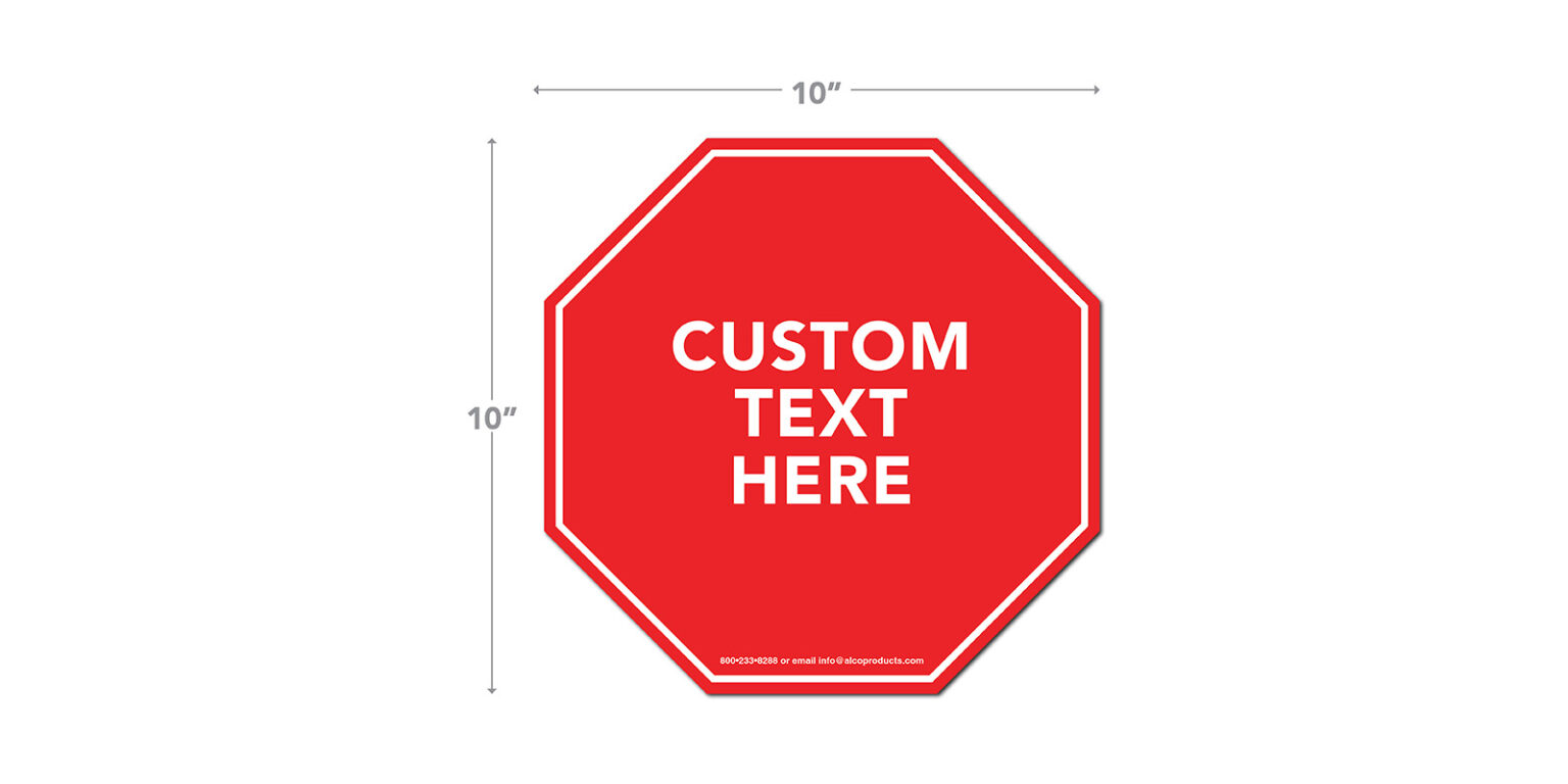 Custom Stop Sign and Decals Alco Products