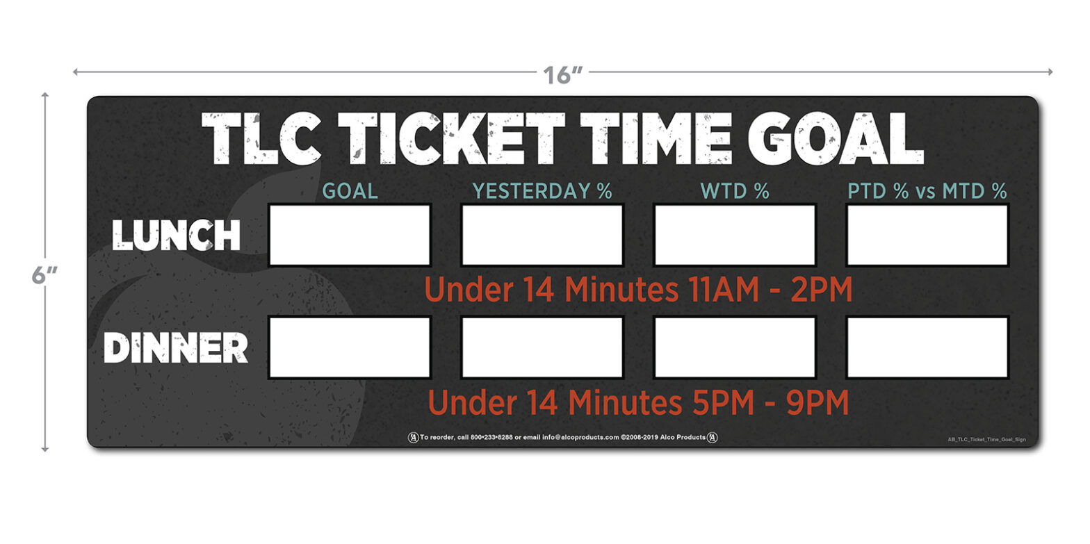 TL Cannon Ticket Time Goal Sign Alco Products