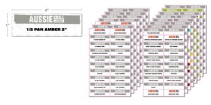 Aussie Grill Inventory Labels