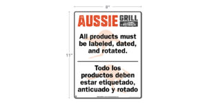 Aussie Grill Labeling Reminder Decal