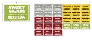 Aussie Grill Shaker Labels