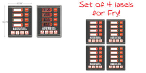 Aussie Grill Timer Labels - FRY