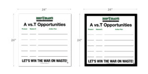 Beef O' Brady's A vs. T Opportunities Dry Erase Board