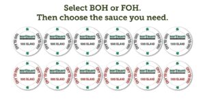 1 Beef O' Brady's Squeeze Bottle 6 Sheet Individual Sauce