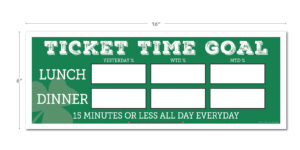 Beef O' Brady's Ticket Time Goal Sign
