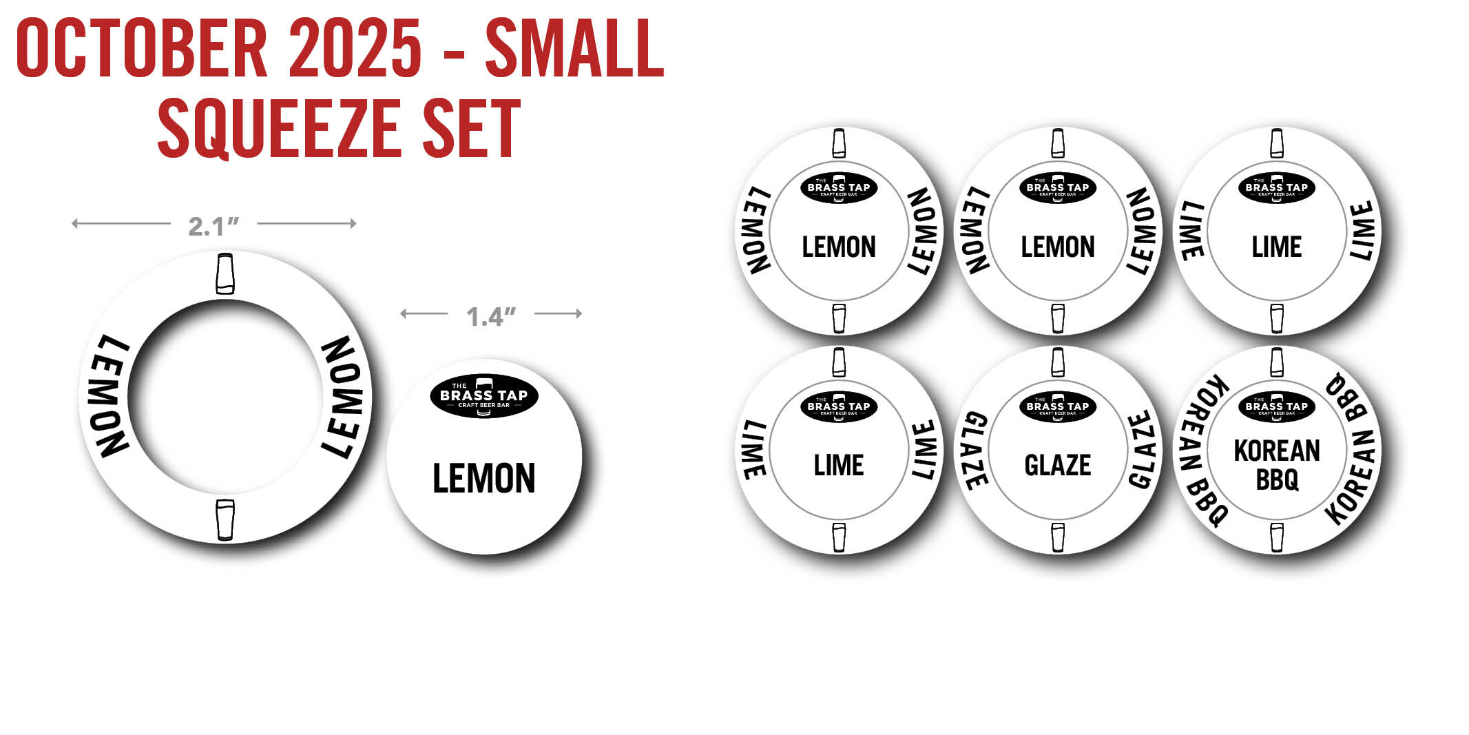 1 Brass Tap Squeeze Top Set SMALL - OCTOBER 2025