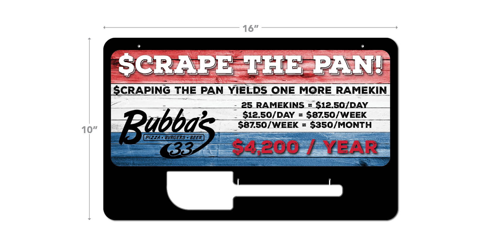 Bubba's 33 Spatula Sign