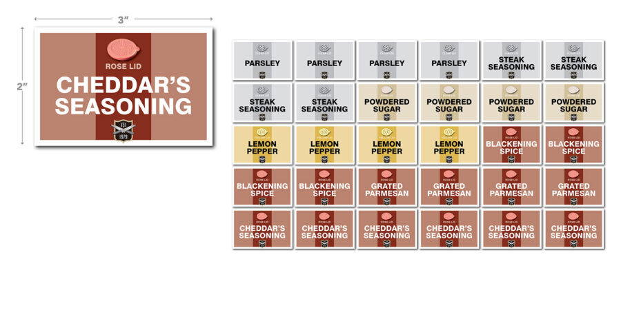 Cheddar's Shaker Labels - Alco Products