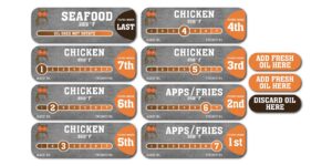 Hooters Fryer Oil Rotation 8 Set