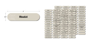 Hooters Liquor Cabinet Bar Well Decals