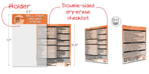 Hooters Station Checklists With Holders - Full Set