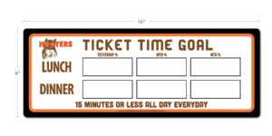 Hooters Ticket Time Goal Sign