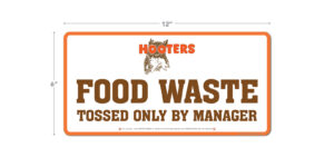 Hooters Food Waste Decal