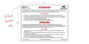 Hooters Texas Alcoholic Beverage Commission (TABC) Sign