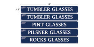 Kickback Jack's Glassware Labels