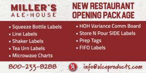Miller's New Restaurant Opening Package