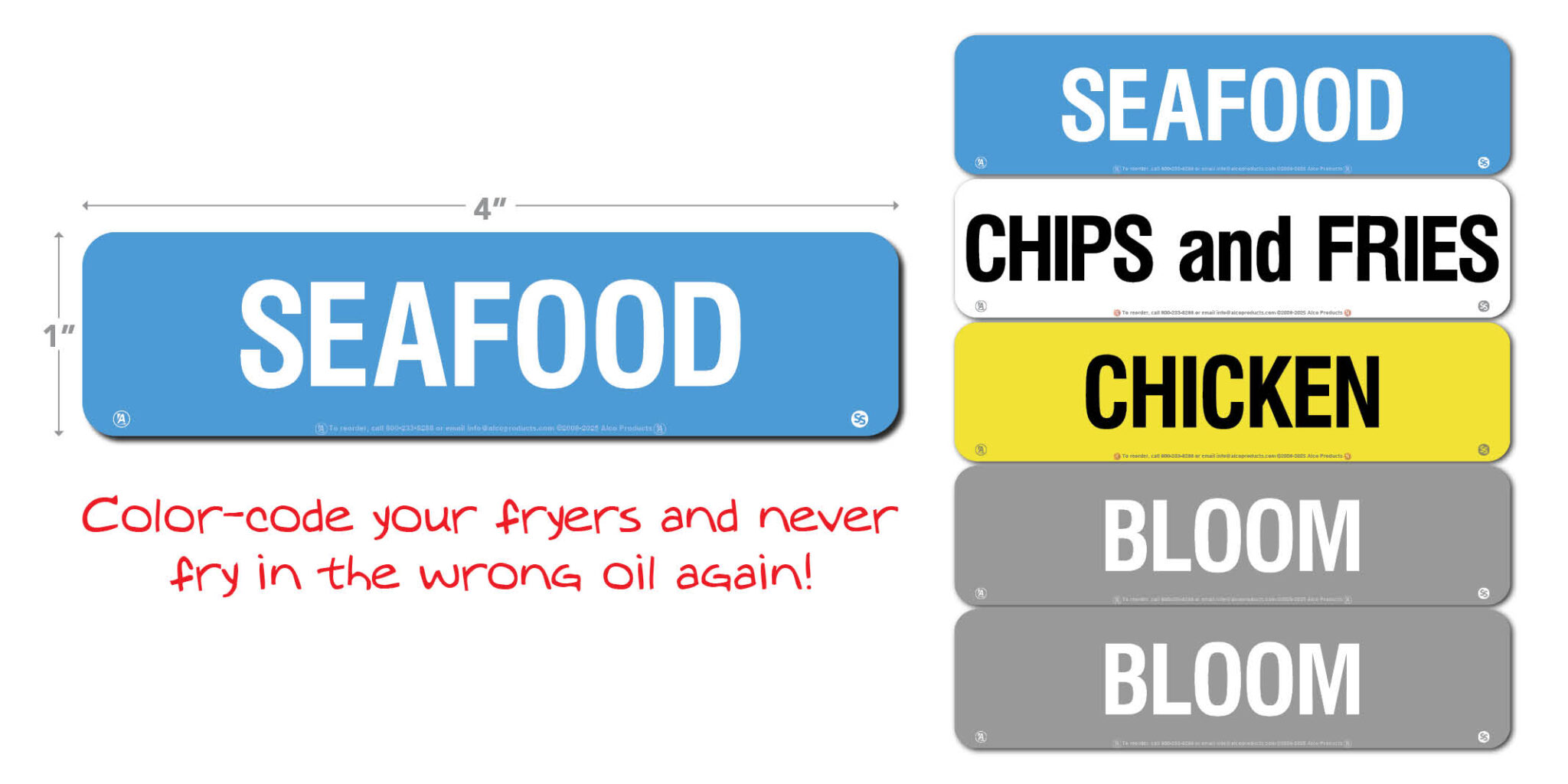 Outback Labels Outback Fryer Name Labels - Alco Products
