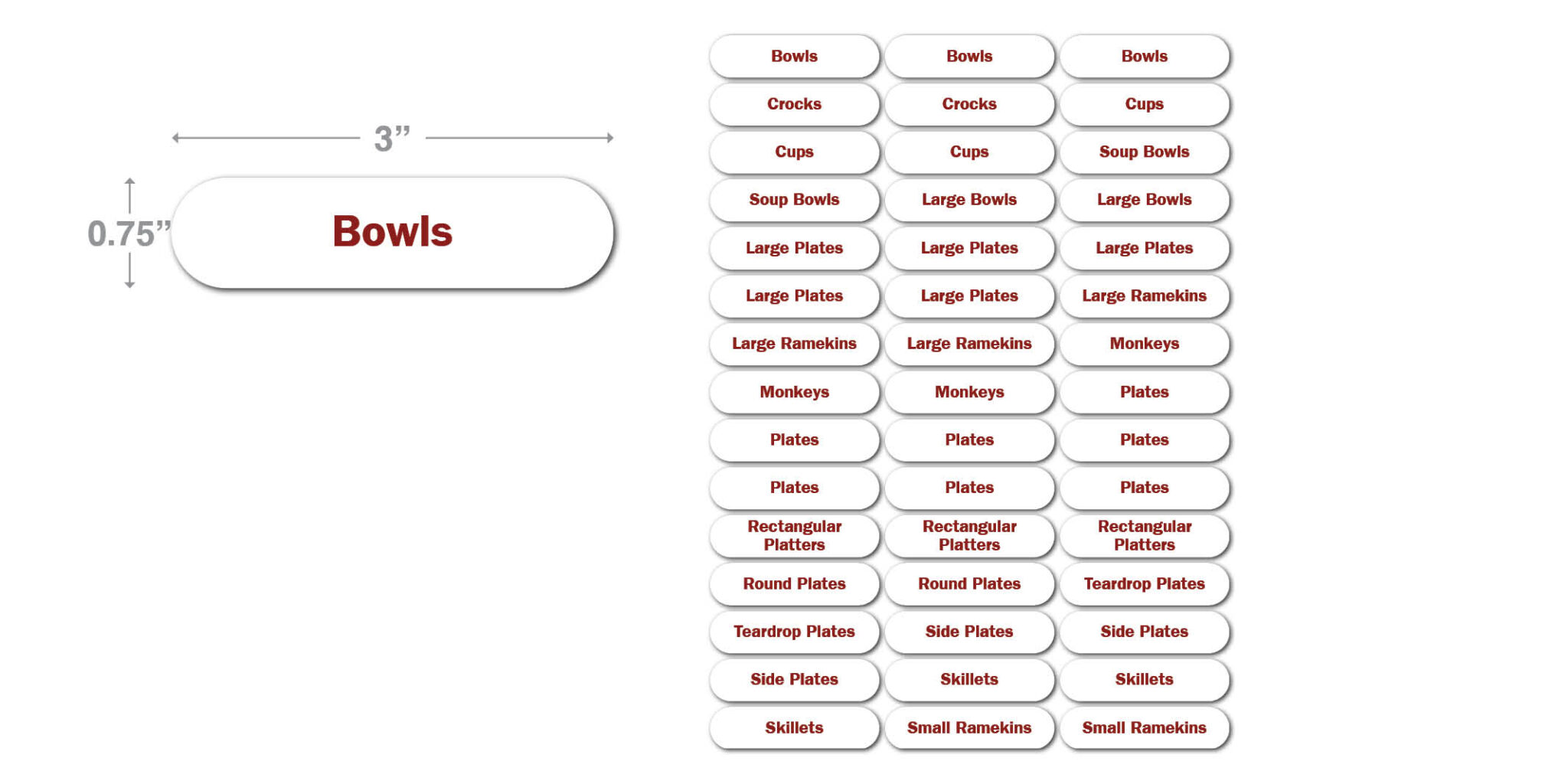 Outback Labels Outback Plate Ledge Labels - Alco Products