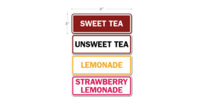 Outback Tea & Lemonade Label Set