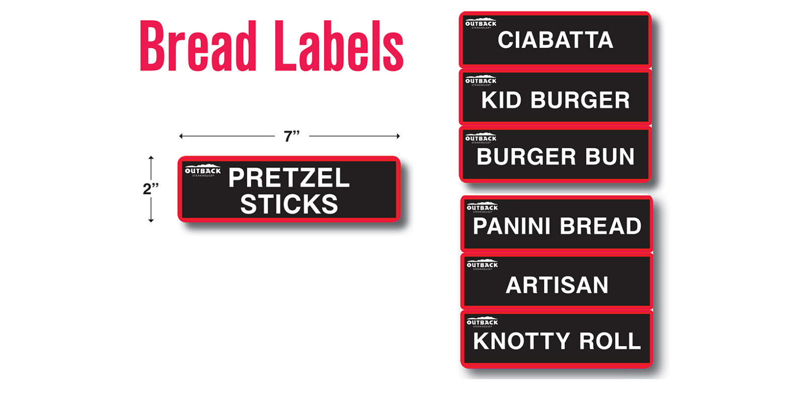 Outback Bread Label Set 2x7 - Alco Products
