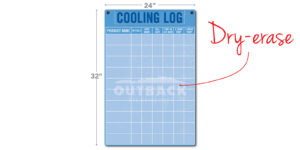 Outback Cooling Chart Board