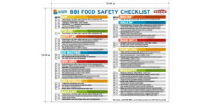 Outback Food Safety Checklist Dry Erase Comm Board