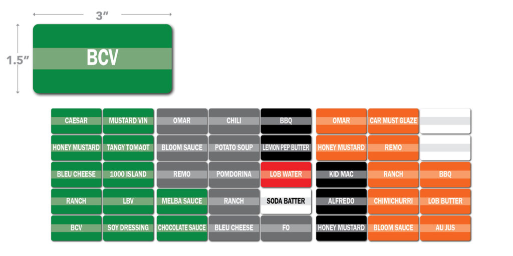 Outback Labels Outback Ladle Labels - FOOD - Alco Products