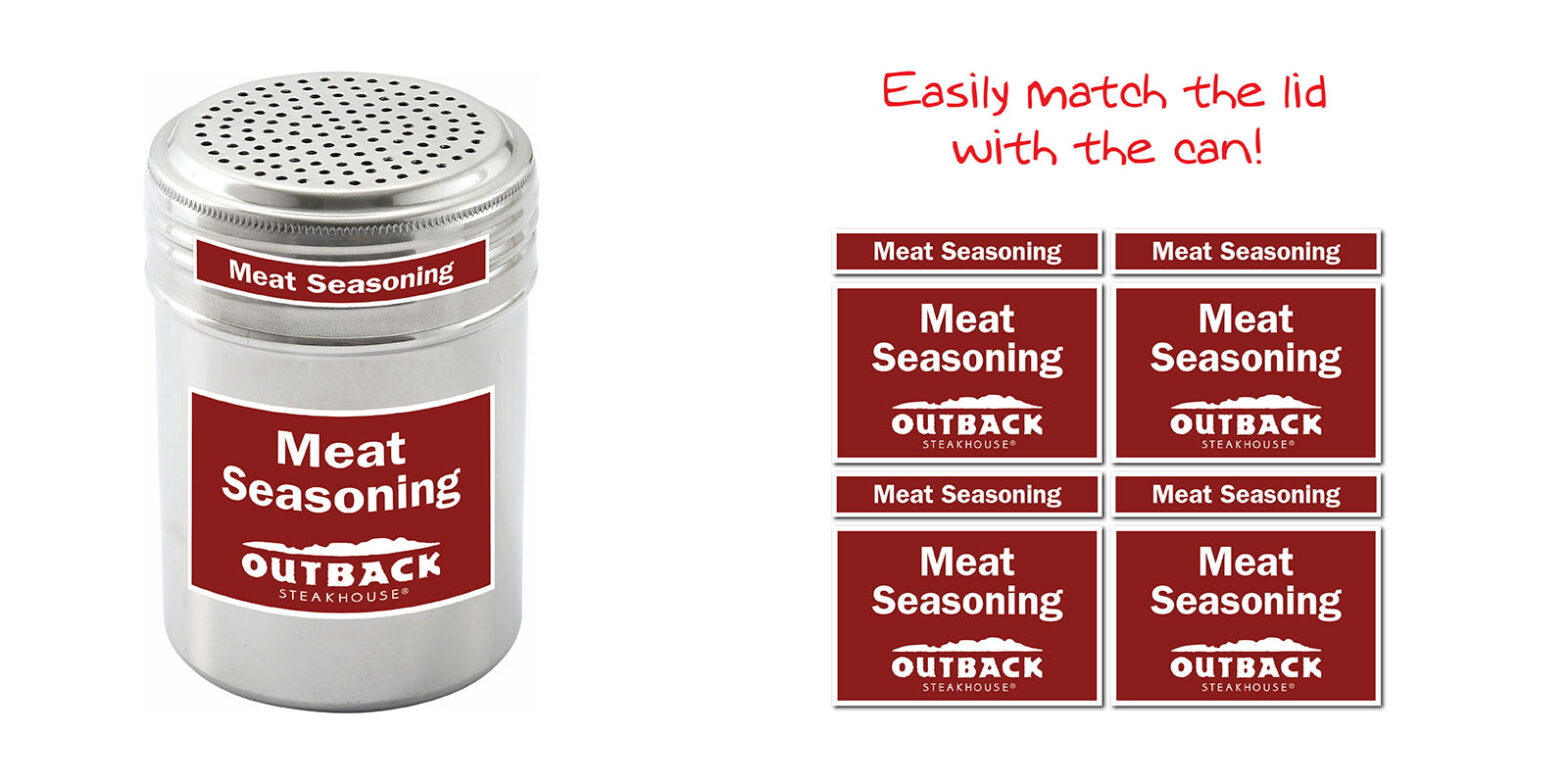 Outback Labels Outback Shaker Labels - 4-Strip, One Seasoning - Alco Products