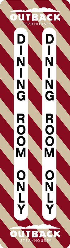 Outback Broom Decal - Dining Room Only