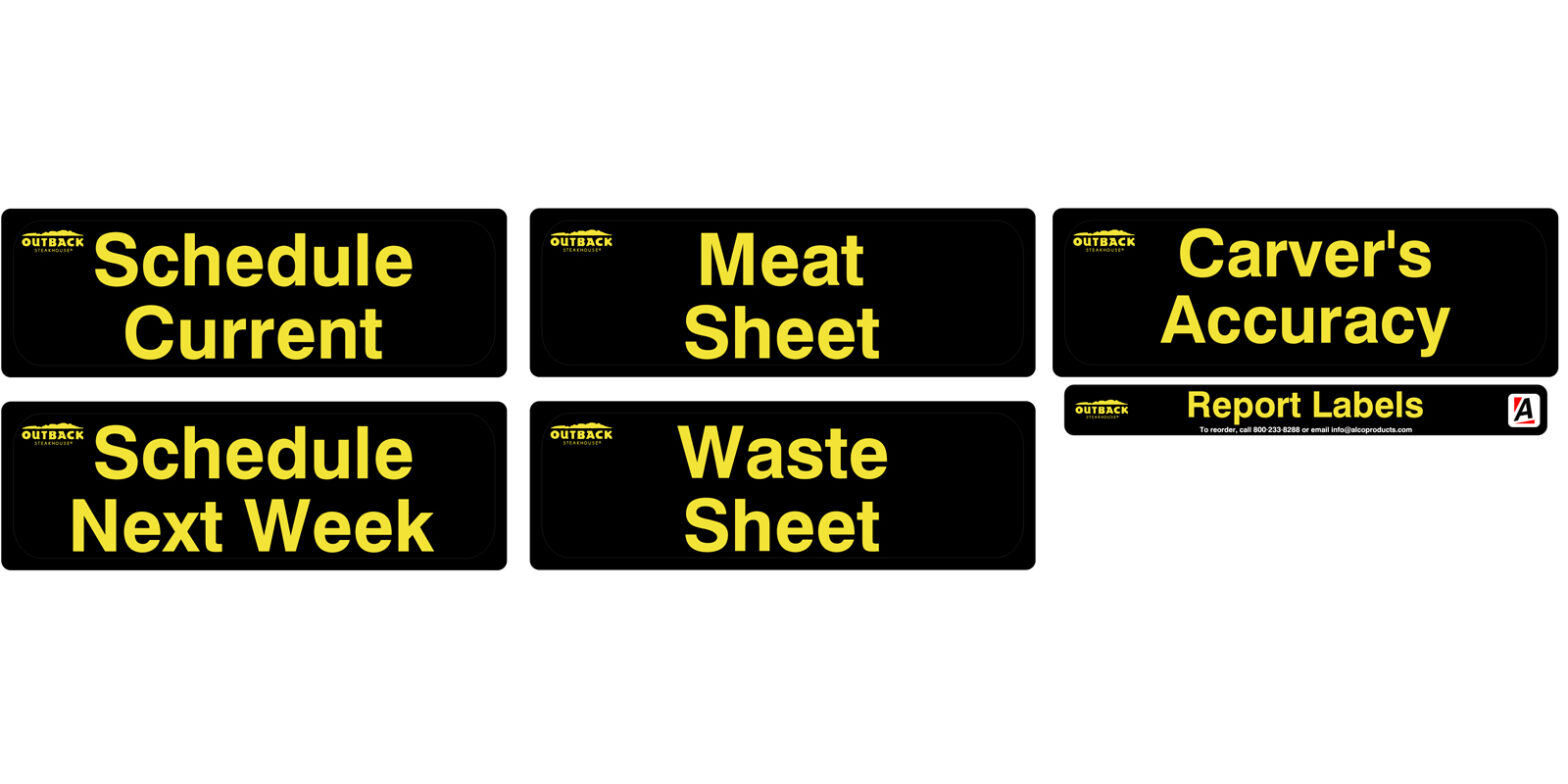 Outback Report Labels - Alco Products