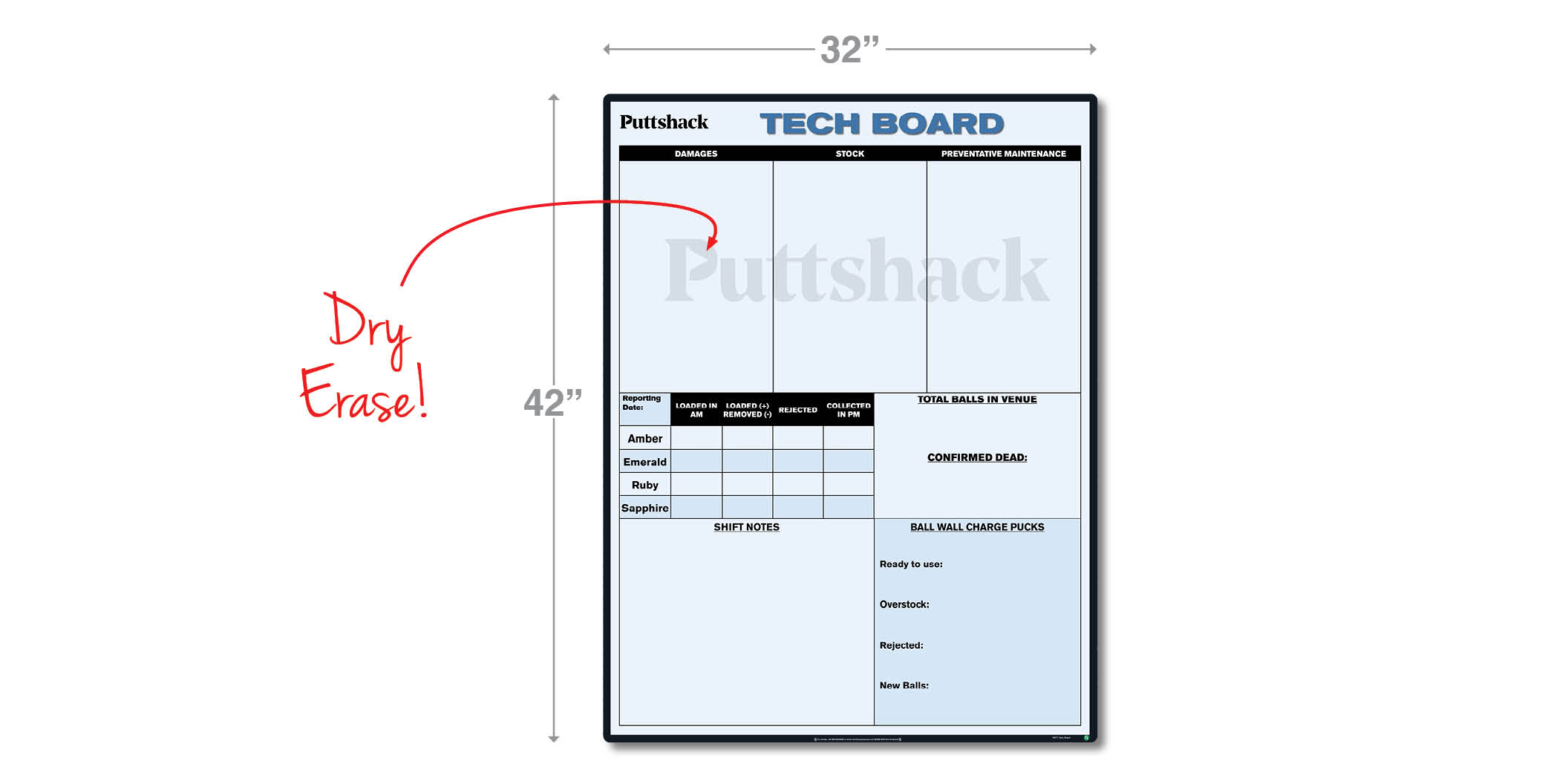 Puttshack Tech Board