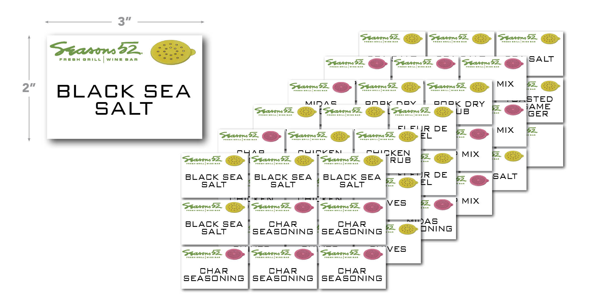 Seasons 52 Shaker Label Set