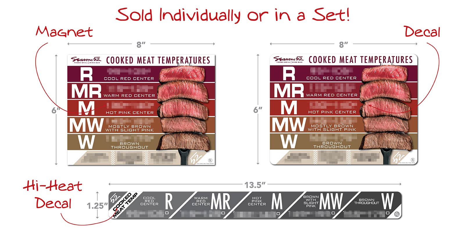 Seasons 52 Cooked Meat Temps