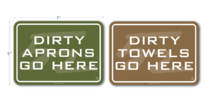 Seasons 52 Dirty Towels & Aprons Decal Set