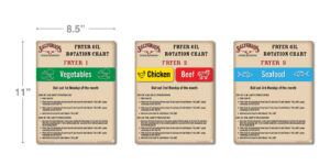 Saltgrass Fryer Oil Rotation Set