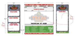 Texas Roadhouse Server Alley Comm Board