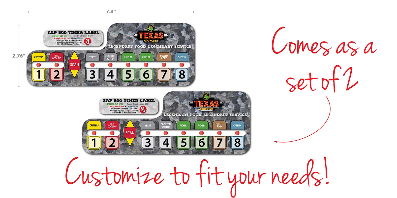Texas Roadhouse Zap 800 Timer Button