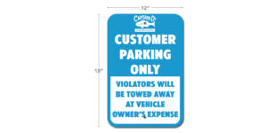 Captain D's Customer Parking Sign