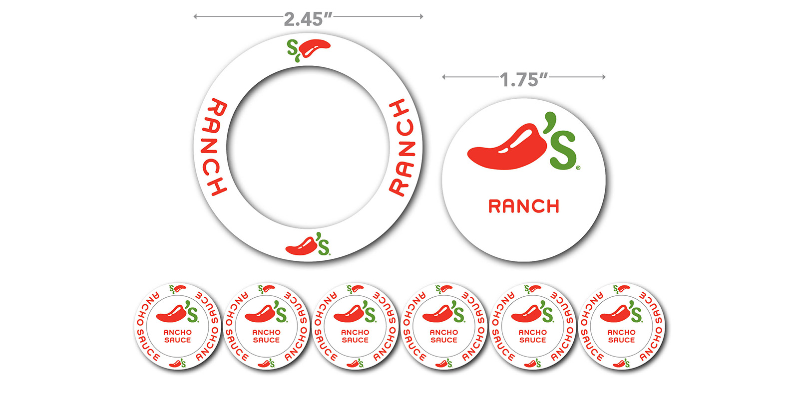 Chili's Squeeze Bottle Labels - LARGE INDIVIDUAL