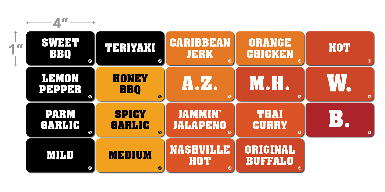 DFS Sauce Pan Labels