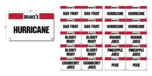 Drake's Bar Label Set