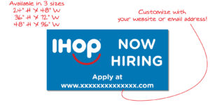 IHOP Now Hiring Banner