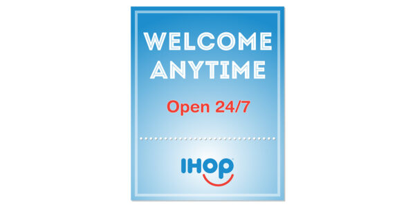 Welcome Anytime IHOP Welcome Anytime Decal - 14