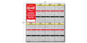 KRYSTAL Cashier Statistics Report
