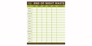OLIVE GARDEN End Of Night Waste Comm Board