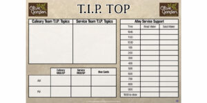 OLIVE GARDEN Tip Top Board