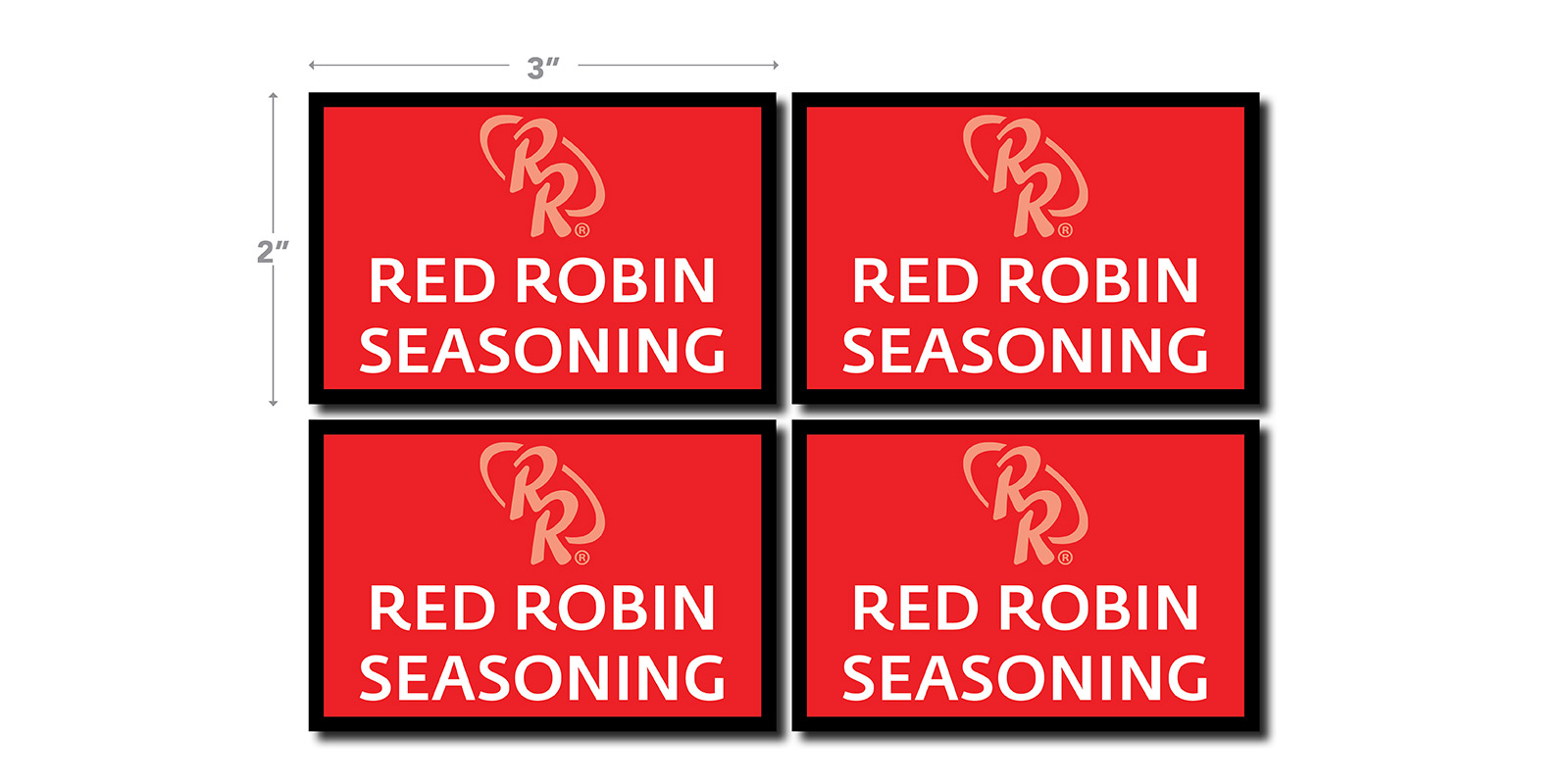 Red Robin Shaker Labels Individual Alco Products